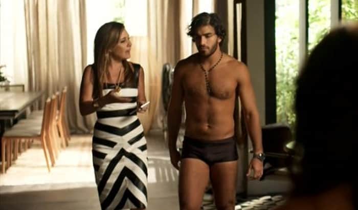 Robinho (Hugo Moura) e Laureta em Segundo Sol (Foto: Reprodução)