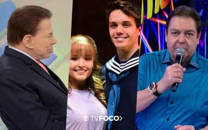 Silvio Santos proibiu Larissa Manoela de ir no Faustão da Globo (Foto montagem TV Foco) Silvio Santos proibiu Larissa Manoela de ir no Faustão da Globo (Foto montagem TV Foco)