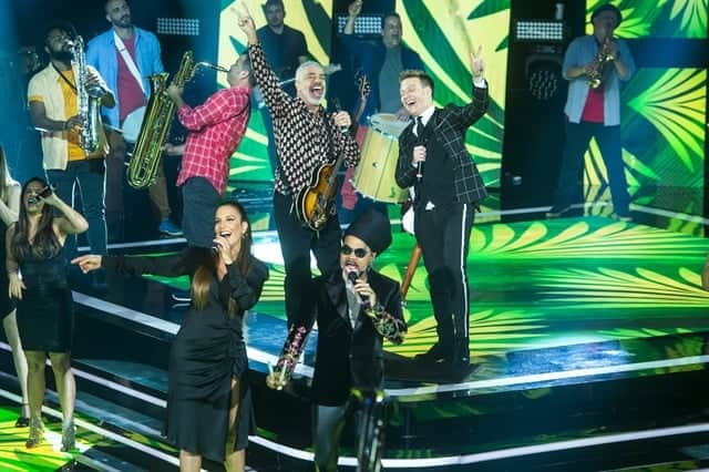 Show de Ivete Sangalo, Lulu Santos, Michel Telo e Carlinhos Brown (Foto: Globo/Raquel Cunha) Show de Ivete Sangalo, Lulu Santos, Michel Telo e Carlinhos Brown (Foto: Globo/Raquel Cunha)