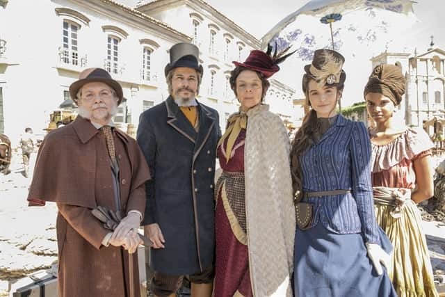 Núcleo dos congelados de O Tempo Não Para, nova novela das sete da Globo (Foto: Globo/João Miguel Júnior) Núcleo dos congelados de O Tempo Não Para, nova novela das sete da Globo (Foto: Globo/João Miguel Júnior)