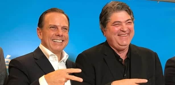O ex-prefeito de SP João Dória (PSDB) e José Luiz Datena (DEM) durante lançamento de candidatura (Foto: Reprodução/Facebook) O ex-prefeito de SP João Dória (PSDB) e José Luiz Datena (DEM) durante lançamento de candidatura (Foto: Reprodução/Facebook)