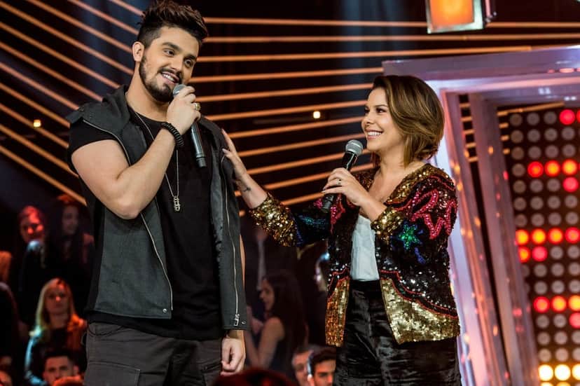 Luan Santana e Fernanda Souza no SóTocaPop (Foto: Globo/Fábio Rocha) Luan Santana e Fernanda Souza no SóTocaPop (Foto: Globo/Fábio Rocha)