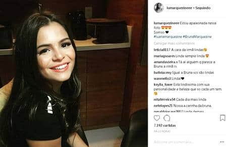 Luana Marquezine, irmã de Bruna (Foto: Reprodução) Luana Marquezine, irmã de Bruna (Foto: Reprodução)