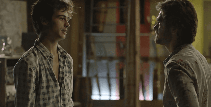 Valentim (Danilo Mesquita) e Beto (Emilio Dantas) em cena de Segundo Sol (Foto: Reprodução) Valentim (Danilo Mesquita) e Beto (Emilio Dantas) em cena de Segundo Sol (Foto: Reprodução)