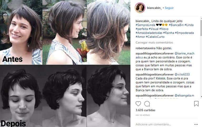 Antes e depois de Bianca Bin (Foto: Reprodução) Antes e depois de Bianca Bin (Foto: Reprodução)