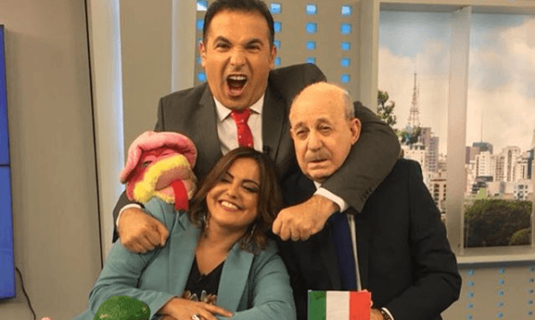 Reinaldo Gottino, Fabíola Reipert e Renato Lombardi no quadro A Hora da Venenosa (Foto: Reprodução/Instagram) Reinaldo Gottino, Fabíola Reipert e Renato Lombardi no quadro A Hora da Venenosa (Foto: Reprodução/Instagram)