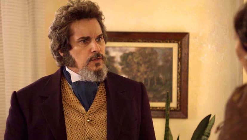 Dom Sabino (Edson Celulari) em cena de O Tempo Não Para (Foto: Divulgação/Globo) Dom Sabino (Edson Celulari) em cena de O Tempo Não Para (Foto: Divulgação/Globo)