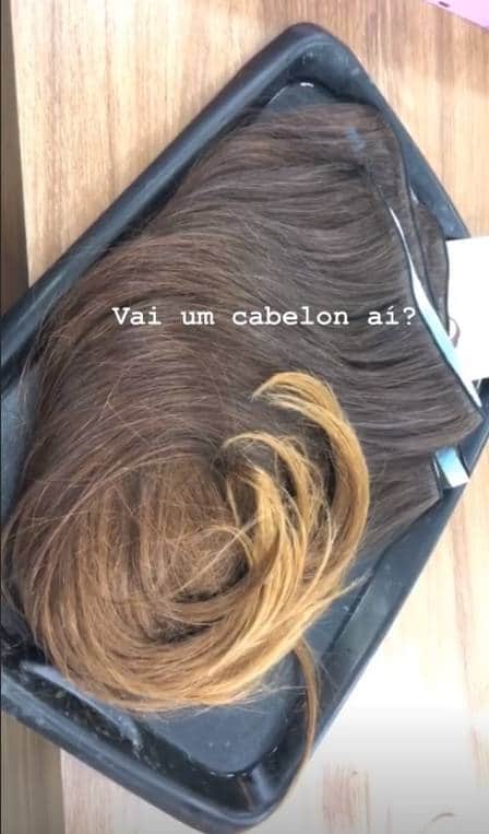 Cabelo de Letícia Almeida (Foto: Reprodução) Cabelo de Letícia Almeida (Foto: Reprodução)