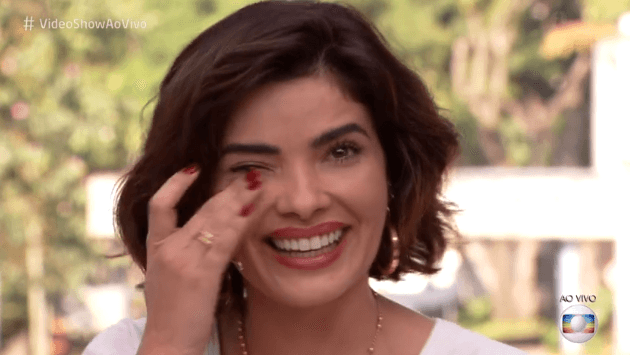 Vanessa se emociona na Globo (Foto: Reprodução) Vanessa se emociona na Globo (Foto: Reprodução)