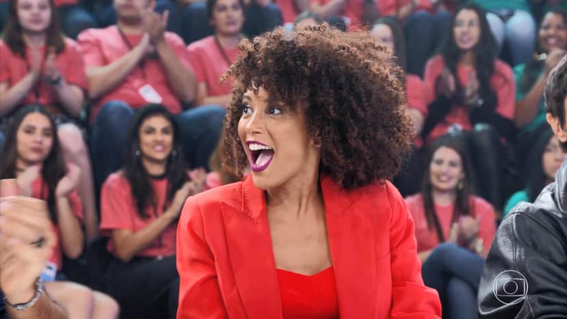 Taís Araújo no Domingão do Faustão (Foto: Reprodução) Taís Araújo no Domingão do Faustão (Foto: Reprodução)