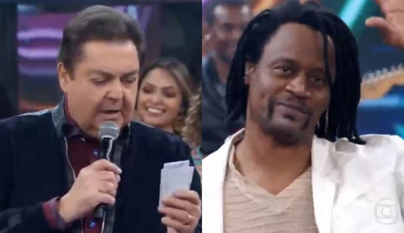 Faustão e Toni Garrido no Domingão (Reprodução/TV Globo) Faustão e Toni Garrido no Domingão (Reprodução/TV Globo)