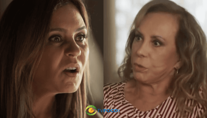 Laureta (Adriana Esteves) e Naná (Arlete Salles) em Segundo Sol (Foto: Reprodução/Globo/Montagem)