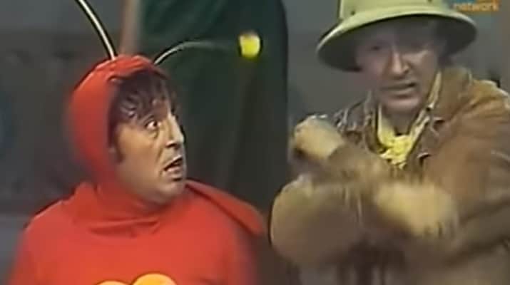 Regravação de episódio do Chapolin exibido pelo Multishow. (Foto: Reprodução/YouTube) Regravação de episódio do Chapolin exibido pelo Multishow. (Foto: Reprodução/YouTube)