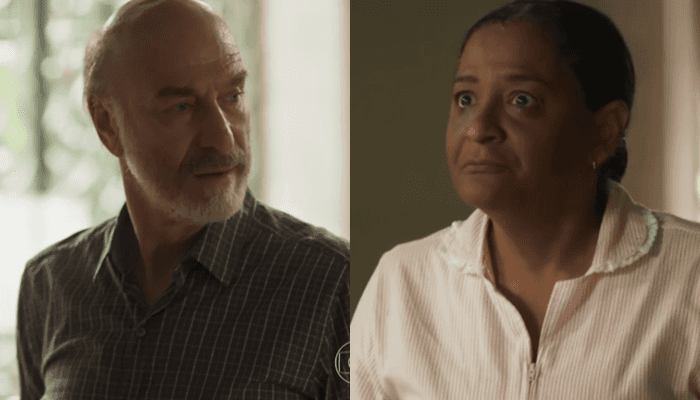 Severo (Odilon Wagner) e Zefa (Claudia Di Moura) em cena de Segundo Sol (Foto: Reprodução/Globo) Severo (Odilon Wagner) e Zefa (Claudia Di Moura) em cena de Segundo Sol (Foto: Reprodução/Globo)