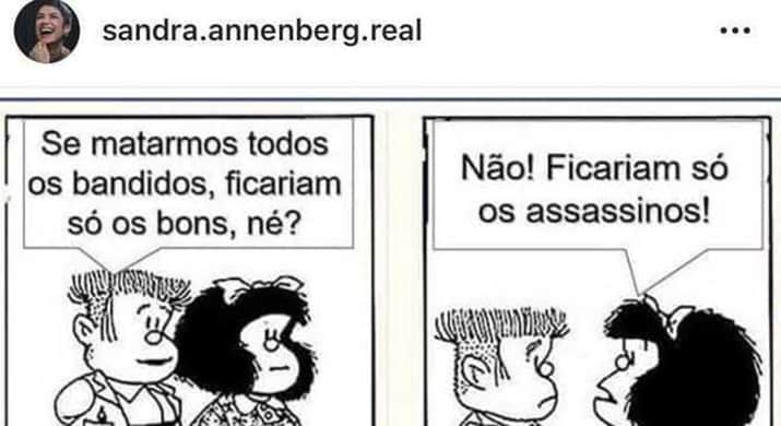 Publicação polêmica feita pela jornalista. (Foto: Reprodução) Publicação polêmica feita pela jornalista. (Foto: Reprodução)