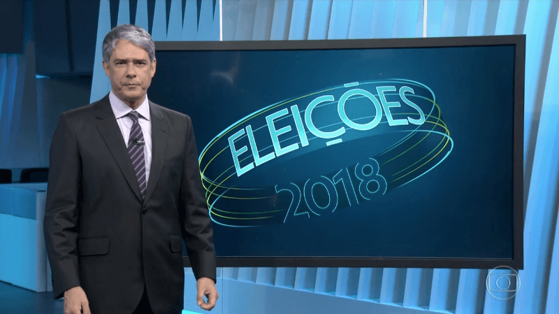 William Bonner na cobertura das Eleições 2018 (Foto: Reprodução/Globo) William Bonner na cobertura das Eleições 2018 (Foto: Reprodução/Globo)