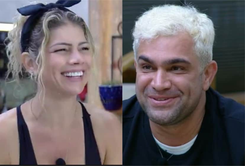 Catia Paganote e Evandro Santo estão na roça da Fazenda 10