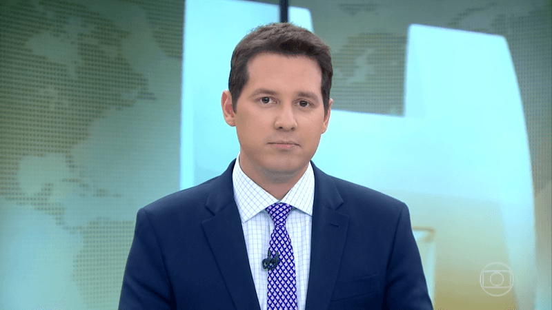 O apresentador Dony de Nuccio no comando do Jornal Hoje (Foto: Reprodução/Globo) O apresentador Dony de Nuccio no comando do Jornal Hoje (Foto: Reprodução/Globo)