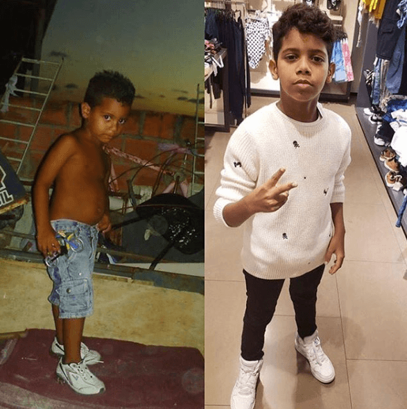 Dono do hit 'Jogo do Amor', Bruninho publicou um antes e depois no Instagram. (Foto: Reprodução) Dono do hit 'Jogo do Amor', Bruninho publicou um antes e depois no Instagram. (Foto: Reprodução)
