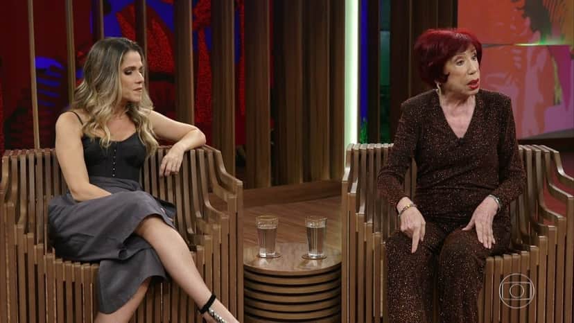 Ingrid Guimarães e Berta Loran em "Conversa com Bial" (Foto: Reprodução / Globo) Ingrid Guimarães e Berta Loran em "Conversa com Bial" (Foto: Reprodução / Globo)