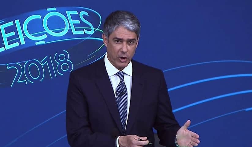 William Bonner, âncora do JN, na cobertura das eleições na Globo (Foto: Reprodução) William Bonner, âncora do JN, na cobertura das eleições na Globo (Foto: Reprodução)