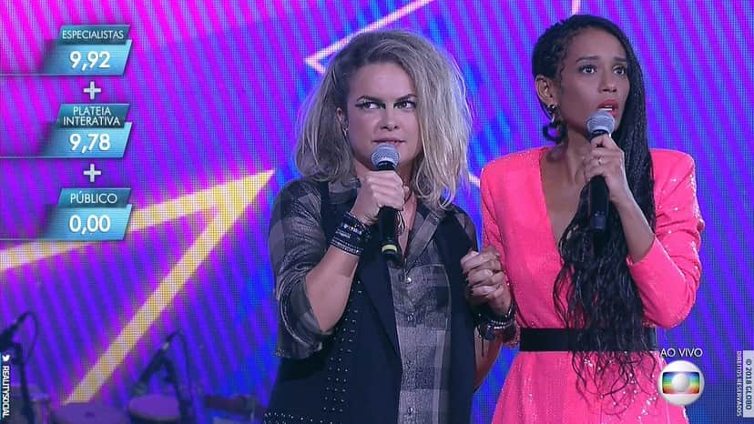 Lua Blanco e Taís Araújo no PopStar da Globo (Foto: Reprodução/TV Globo) Lua Blanco e Taís Araújo no PopStar da Globo (Foto: Reprodução/TV Globo)