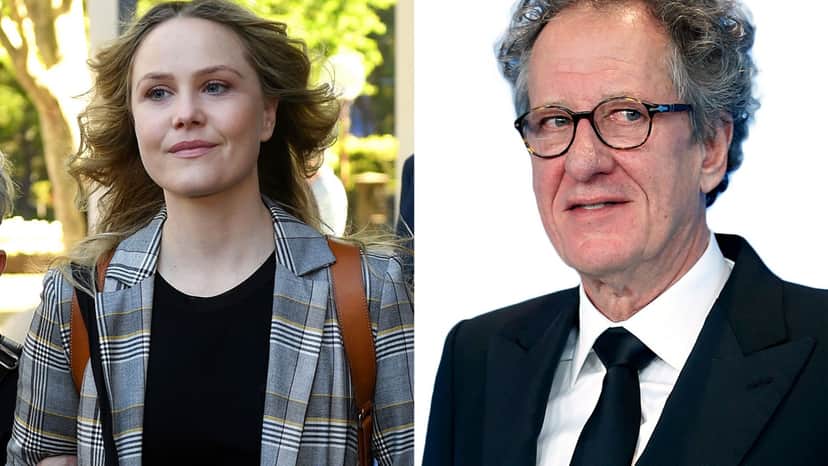 Eryn Jean Norvill e Geoffrey Rush se enfrentam nos tribunais (Foto: Reprodução) Eryn Jean Norvill e Geoffrey Rush se enfrentam nos tribunais (Foto: Reprodução)