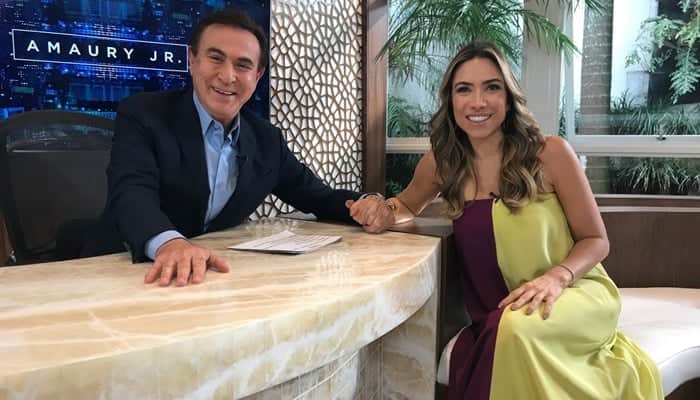 Amaury Jr e Patricia Abravanel durante entrevista (Foto: Divulgação) Amaury Jr e Patricia Abravanel durante entrevista (Foto: Divulgação)