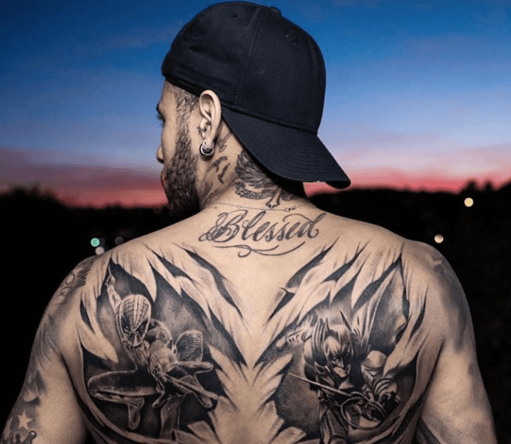 Novas tatuagens de Neymar (Foto: Reprodução) Novas tatuagens de Neymar (Foto: Reprodução)