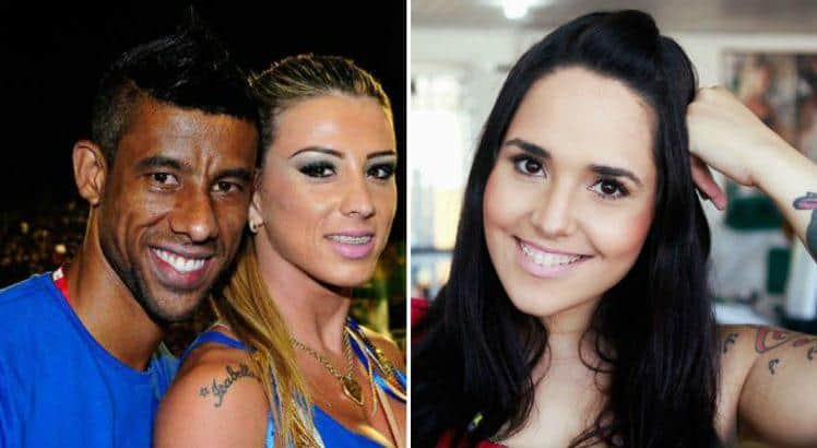 Leo Moura, a esposa e Perlla (Foto: Divulgação) Leo Moura, a esposa e Perlla (Foto: Divulgação)