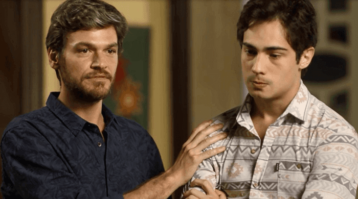 Beto (Emilio Dantas) e Valentim (Danilo Mesquita) em Segundo Sol (Foto: Divulgação/Globo) Beto (Emilio Dantas) e Valentim (Danilo Mesquita) em Segundo Sol (Foto: Divulgação/Globo)