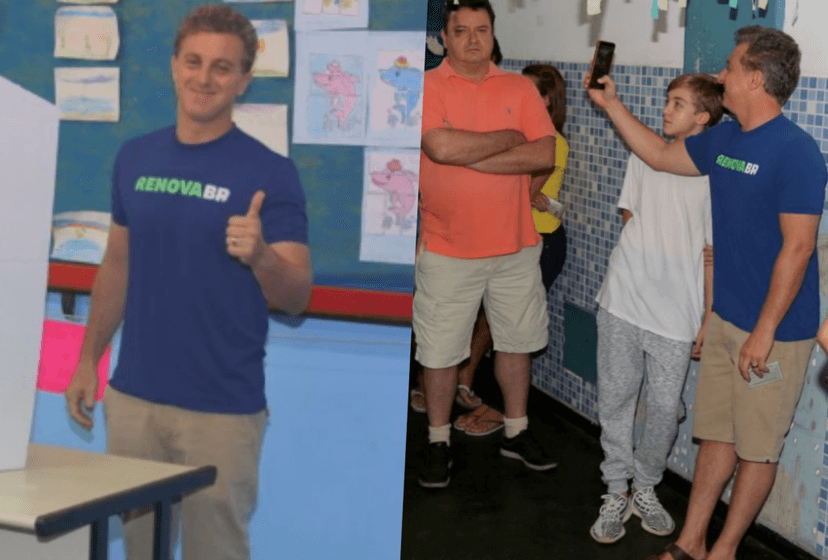 Luciano Huck chamou a atenção em zona de eleição (Foto AgNews) Luciano Huck chamou a atenção em zona de eleição (Foto AgNews)