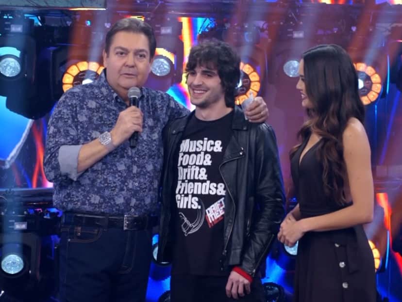 Fiuk no Domingão do Faustão (Foto: Reprodução) Fiuk no Domingão do Faustão (Foto: Reprodução)