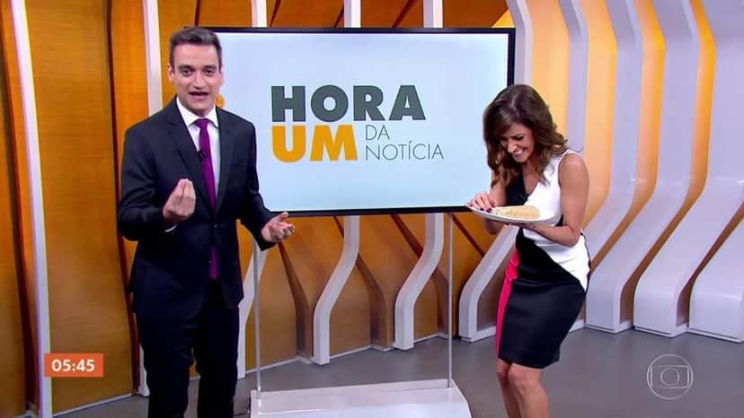 Monalisa Perrone e Tiago Scheuer na Globo (Foto: Reprodução) Monalisa Perrone e Tiago Scheuer na Globo (Foto: Reprodução)