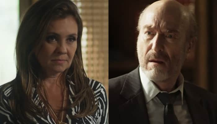 Laureta (Adriana Esteves) e Severo (Odilon Wagner) em Segundo Sol (Foto: Reprodução/Globo) Laureta (Adriana Esteves) e Severo (Odilon Wagner) em Segundo Sol (Foto: Reprodução/Globo)