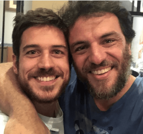 Foto publicada por Rodrigo Lombardi com Marco Pigossi (Foto: Reprodução)