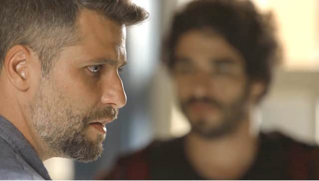 Gabriel e Geandro em O Sétimo Guardião (Foto: Reprodução) Gabriel e Geandro em O Sétimo Guardião (Foto: Reprodução)