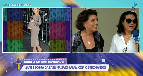 Kika Sato e Leda Nagle, mãe e sogra de Sabrina Sato, na maternidade (Foto: Reprodução) Kika Sato e Leda Nagle, mãe e sogra de Sabrina Sato, na maternidade (Foto: Reprodução)