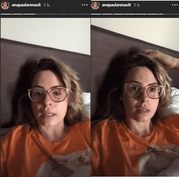 Ana Paula Renault em stories no Instagram. (Foto: Reprodução) Ana Paula Renault em stories no Instagram. (Foto: Reprodução)