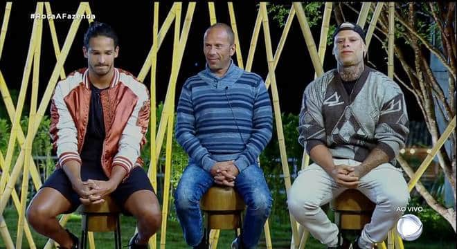 João Zoli, Rafael Ilha, Leo Stronda são indicados para a Roça Reprodução/RecordTV João Zoli, Rafael Ilha, Leo Stronda são indicados para a Roça Reprodução/RecordTV