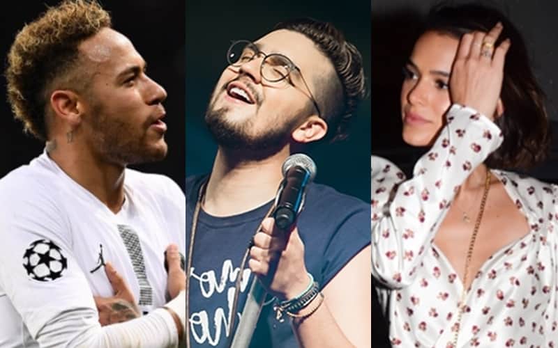 Neymar, Luan Santana e Bruna Marquezine (Foto: Reprodução) Neymar, Luan Santana e Bruna Marquezine (Foto: Reprodução)