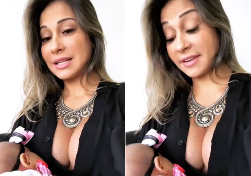 Mayra Cardi diz que a filha só dorme no colo do pai, o ator Arthur Aguiar – Foto: Reprodução/ Instagram Mayra Cardi diz que a filha só dorme no colo do pai, o ator Arthur Aguiar – Foto: Reprodução/ Instagram