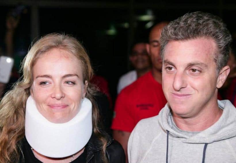 Angélica e Luciano Hulk após acidente. (Foto: Reprodução) Angélica e Luciano Hulk após acidente. (Foto: Reprodução)