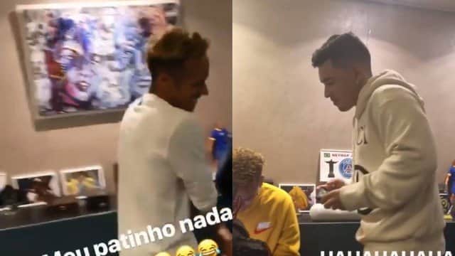 A parede da casa de Neymar com (esquerda) e sem (direita) o quadro (Foto: Montagem/jornal Extra) A parede da casa de Neymar com (esquerda) e sem (direita) o quadro (Foto: Montagem/jornal Extra)