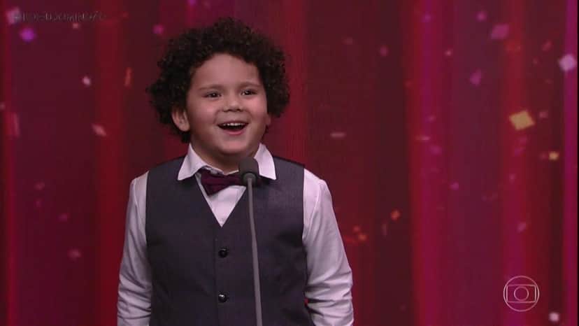 O ator Davi Queiroz no palco do Domingão do Faustão (Foto: Divulgação) O ator Davi Queiroz no palco do Domingão do Faustão (Foto: Divulgação)