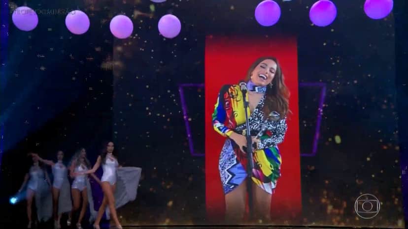 Anitta foi a melhor cantora do Troféu Domingão (Foto: Reprodução) Anitta foi a melhor cantora do Troféu Domingão (Foto: Reprodução)