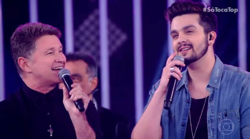 Luan Santana no programa Só Toca Top cantando com o Roupa Nova Luan Santana no programa Só Toca Top cantando com o Roupa Nova