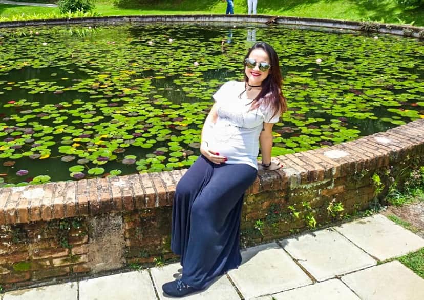  Thávyne Ferrari grávida de sete meses (Foto: Arquivo Pessoal/GShow)