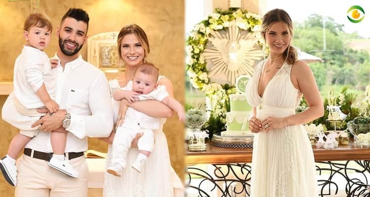 O casal Gusttavo Lima e Andressa Suita batizaram filho mais nov O casal Gusttavo Lima e Andressa Suita batizaram filho mais nov