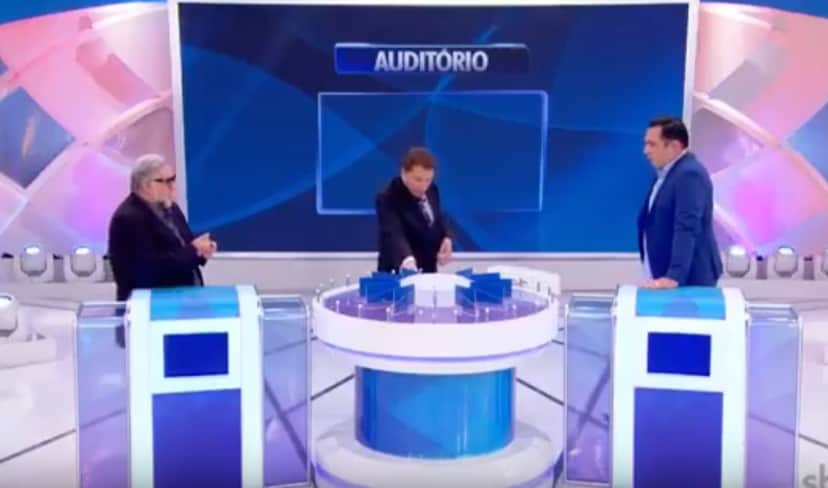 Leão Lobo, Silvio Santos e Reinaldo Gottino (Foto: Reprodução) Leão Lobo, Silvio Santos e Reinaldo Gottino (Foto: Reprodução)